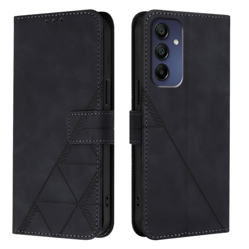 Étui en cuir synthétique Galaxy A16 finition soignée noire antichoc et durable