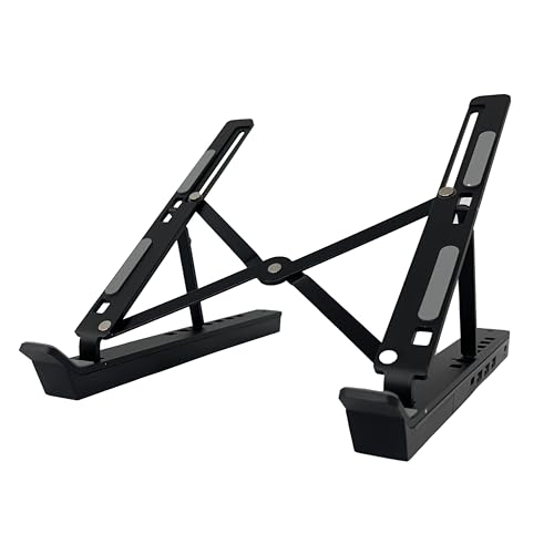 GEONIX 6 Angles Height Adjustable Foldable Laptop/Notebook Aluminium Alloy Stand with 1 USB-C Interface and 3 USB A Interface (Black) (B0DB615DDV) Amazon Price History, Amazon Price Tracker