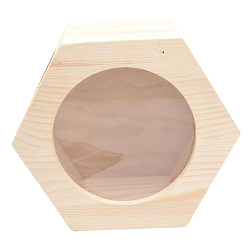 LIOOBO 木製チンチラケージアクセサリー 多機能ハムスターキャッスル 二構造の小型ペットハウス ネズミ巣箱 ケージ内設置用