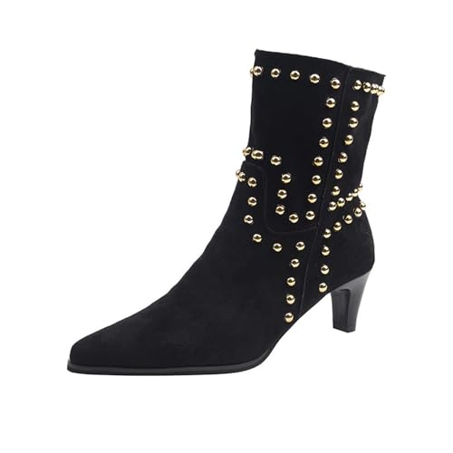 Bottines d'hiver confortables à talon bas pour marcher sans fatigue