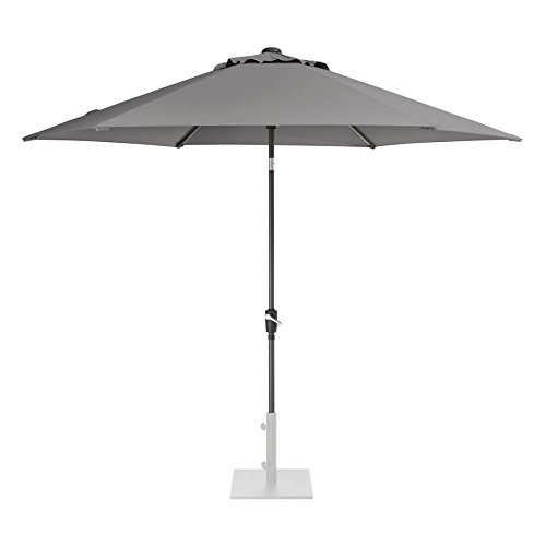 KETTLER 3.0m Wind Up Parasol with tilt Grey frame and Slate Canopy