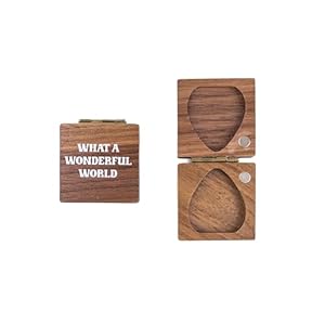 Personalized Guitar Pick Holder Custom Pick Case Musician Gift Guitarist Accessory Handmade Pick Storage Gift for Guitar Lover What A Wonderful World