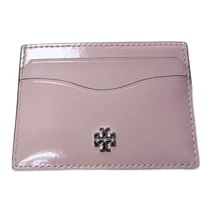 Tory Burch 139340 Emerson Clay Pink With Silver Hardware Patent Women’s Slim Card Case, Small