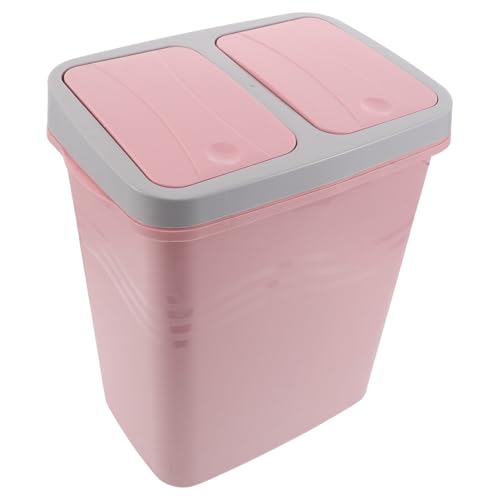 Caneca de basura doble compartimento rosa VOSAREA