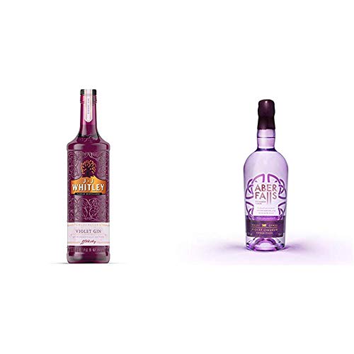 JJ Whitley Violet Gin 70cl with Aber Falls Violet Liqueur, 70cl