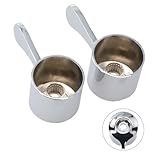 Waschtischarmaturhebel-Ersatzset, 1/4-Umdrehung, verchromtes massives Messing, Umwandlungsköpfe für Deck-montierte Hebelarmaturen, Heimwerker & Profi-Einsatz