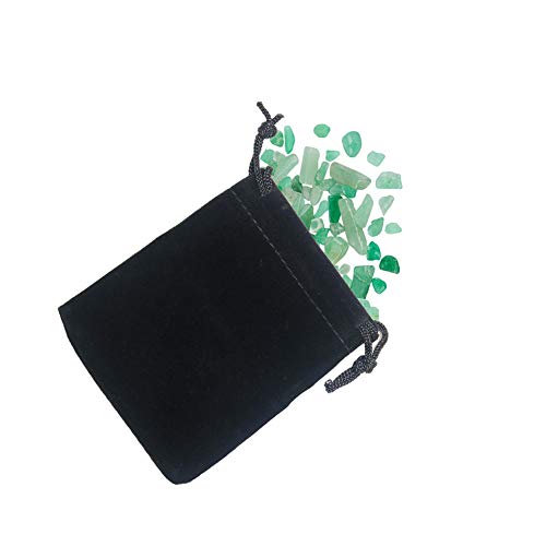 HRX Package Little Velvet Drawstring Pouches, 20pcs Cloth Bags for Jewelry - Small (2.8 X 3.6 inches, Black)