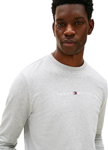 Tommy Hilfiger Herren Sweatshirt Track Top mit Rundhalsausschnitt, Grau (Ice Grey Heather), XS – Ansicht 4