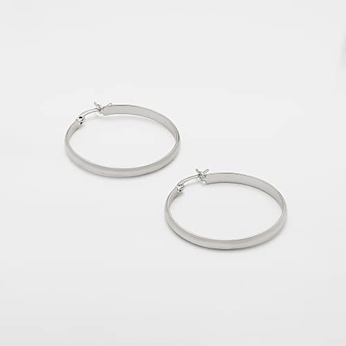Image of Amazon Essentials 14K Gold or Sterling Silver Plated Polished Dome Hoop