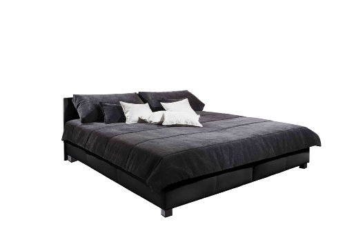 Maintal Polsterbett Atlantik, 180 x 200 cm, Kunstleder, Bettgestell ohne Matratze, schwarz Cover
