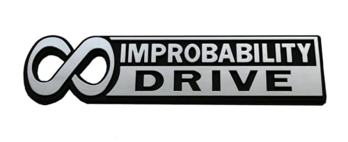 Image of 2Pcs Infinite Improbability Drive Emblems 3D Car Badge for Universal Car Truck SUV Vehicle Window Door Chrome