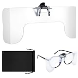 Lingvee 1 Pcs View Limiting Device Clip On Cloud-Overs Visors Attaches View Limiting Device Aviation Training Supplies with Soft Case (White)