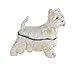 Zierdose Hundefigur Terrier Deckeldose Weiss Pillendose Emaille Box cl222 Palazzo Exklusiv