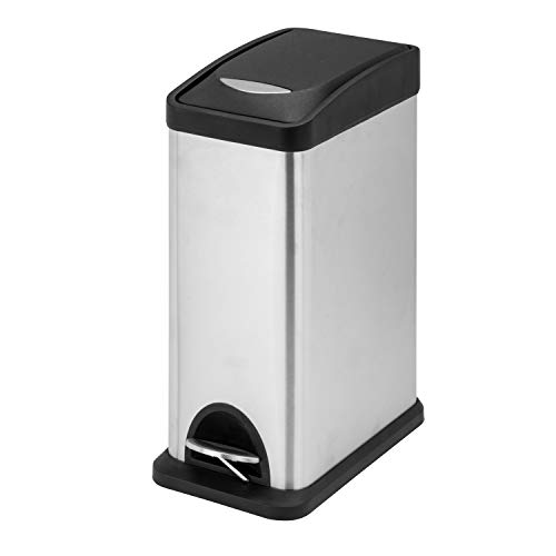 Caneca de Basura Rectangular 8L Acero Inoxidable