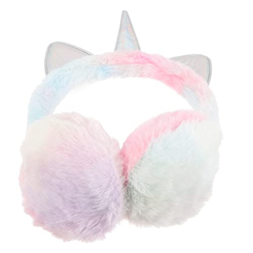 NOLITOY Glitter Unicorn Earmuff for Boys and Girls Plush Windproof Ear Cover Cute Winter Ear Warmer