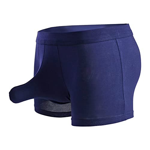 JEShifangjiusu Men Ice Silk Elephant Nose Underwear Bulge Underwears Pouch Shorts Silky Smooth Bulge Boxer Briefs