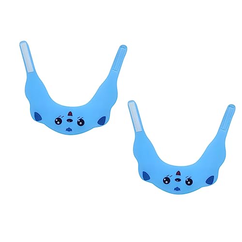 Holibanna 2 Piezas tapa de champú gorro de ducha infantil gorro de baño para bebé gorro natacion gorro natación gorras sombrero impermeable con visera sombrero de ducha Eva Blue