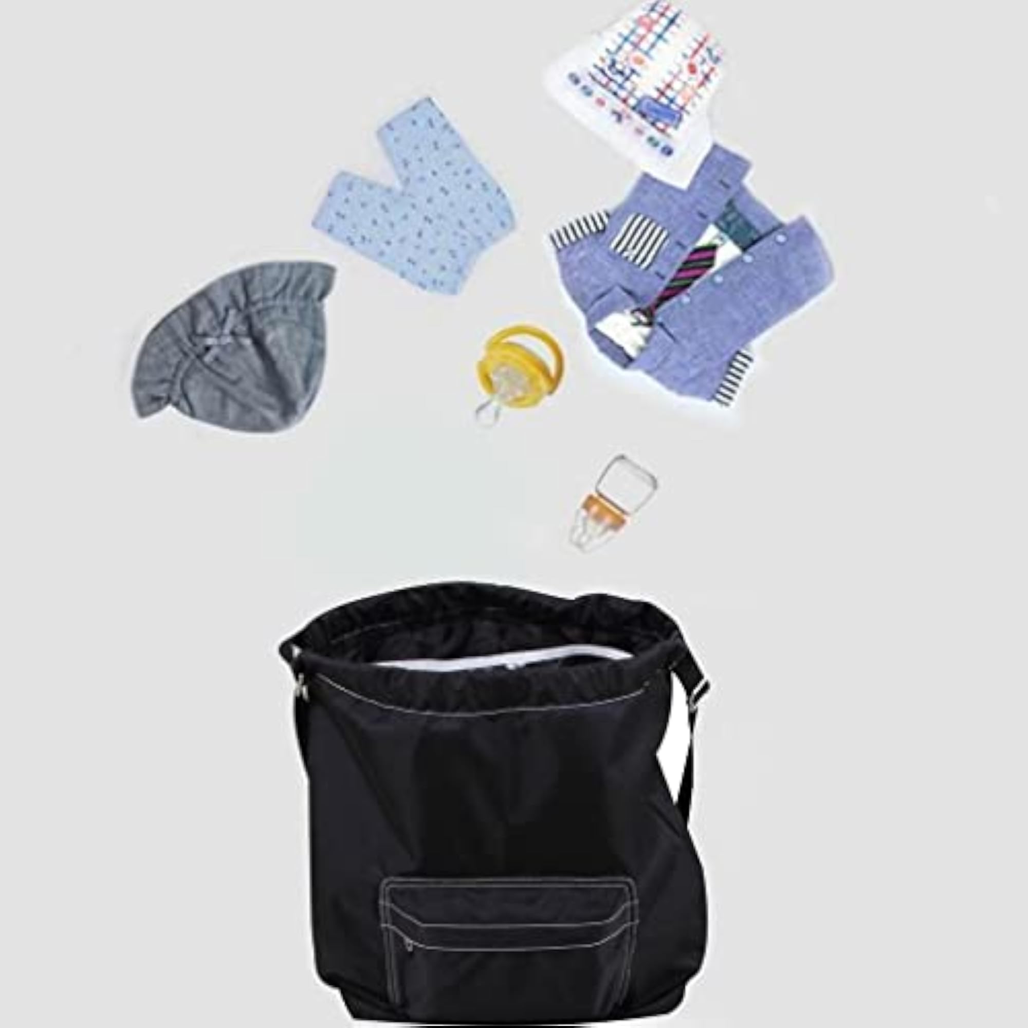 Swim Beach Drawstring Backpack for Water Sports, Black