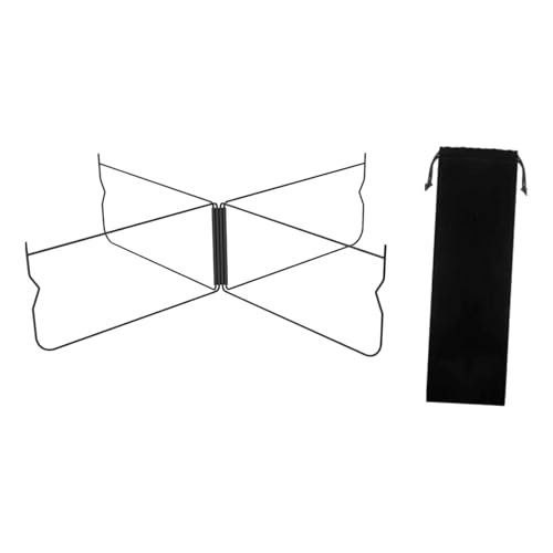 Menolana Foldable Cooler Stand Foldable Stand Rack Strong Load Bearing Portable Ice Box Holder Suitcase Rack for Travel, Fishing, Black Curved