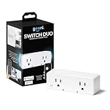 Geeni Switch Duo Double Smart Plug, White, 2 Outlets – No Hub Compatible with Alexa and Google Assistant, Requires 2.4 GHz Wi-Fi