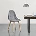 Lot de 4 Chaises de Salle à Manger Design Sièges Rembourrés Polyester Pieds en Bois de Hêtre 86 x 53 x 47 cm Gris Clair