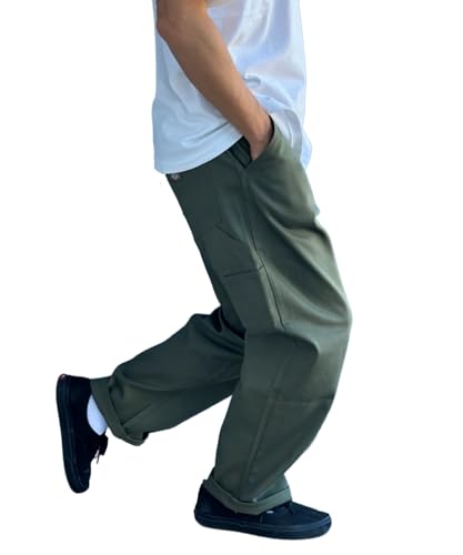 [ディッキーズ] ペインターパンツ メンズ 綿100% ウエストゴム 紐 イージーパンツ ボトムス オリーブ:S