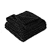 Puncuntex Flannel Fleece Throw Blanket Black 50
