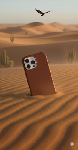 Image of OtterBox iPhone 16 Symmetry Series Cactus Leather for MagSafe - Rich Adobe Brown