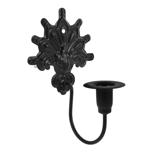 STOBAZA Metal Wall Mounted Candle Holder European Style Hanging Candle Stick Sconce for Home Decor Bathroom Fireplace and Party Traditional Design