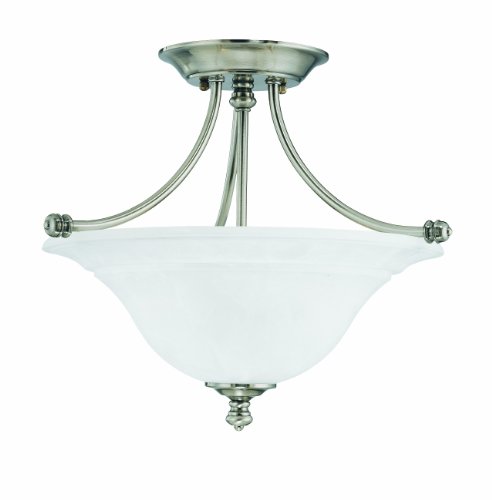 Creative Product Thomas Lighting SL866241 Harmony 2-Light Ceiling Lamp in Satin Pewter, 16W X 16D X 13H