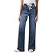 Draw String Pants Women,Womens Wide Leg Jeans 2025 Fashion High Waisted Stretchy Straight Leg Baggy Jean Drawstring Denim Pants with Pockets