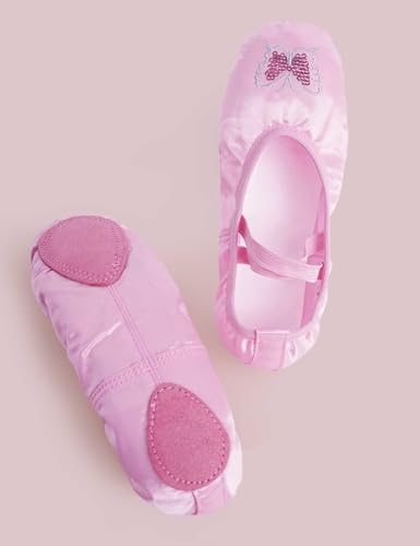 Sweet Pink Toddler Girls Ballet Shoes Kids Soft Split Sole Dance Slippers for Training, Performance, Class, Yoga, Indoor Sports3