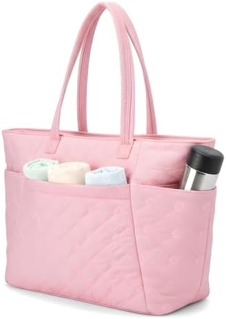 Lily queen Tote Bag for Women Lightweight Puffer Shoulder Bag with Zipper Large Handbag Work Travel (begin)