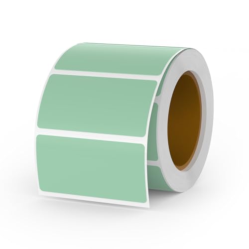 YIKIADA Green Thermal Labels 1 × 2 Inch Waterproof Vinyl Stickers 500 PCS