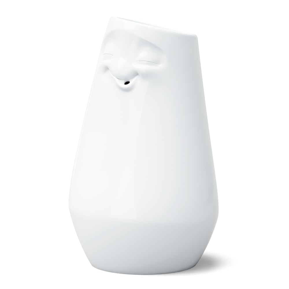 FIFTYEIGHT PRODUCTS / !? Tassen/Vase „Entspannt“ (Porzellan, Höhe 23 cm, Weiß, Made in Germany)