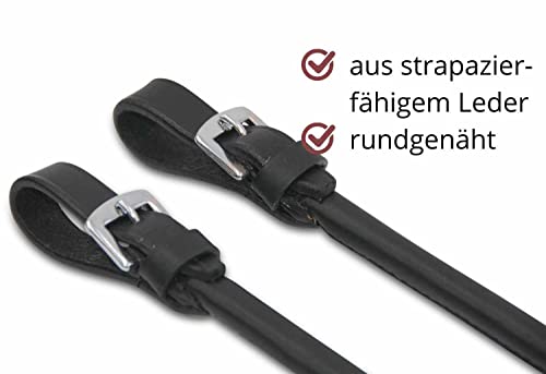 AMKA Pelhamriemen aus Leder, rundgenäht Paar Lederriemen für Pelham