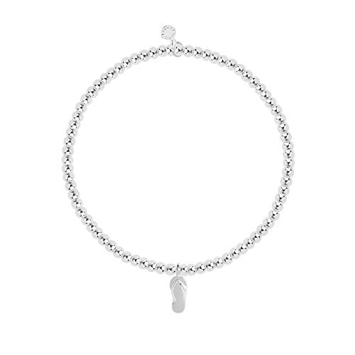Katie Loxton A Little Walking On Sunshine Flip Flop Sandal Silver Women's One Size Stretch Charm Bangle Bracelet #TOP1