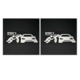 Arwrilt 2 PCS Don't Touch My Car Warning Sign Car Stickers, Self-Adhesive Reflective Do Not Touch Warning Funny Vinyl Car Decal (Style#3)