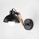 Lámpara de Pared Industrial en y Negro, luz de no