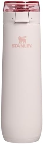 STANLEY Flowstate Spring Bottle | Leakproof Water Bottle with Carry Strap & Flip-Top Locking Lid | Insulated Stainless Steel | Fits Most Cup Holders | BPA-Free | 20 oz | Rose Quartz