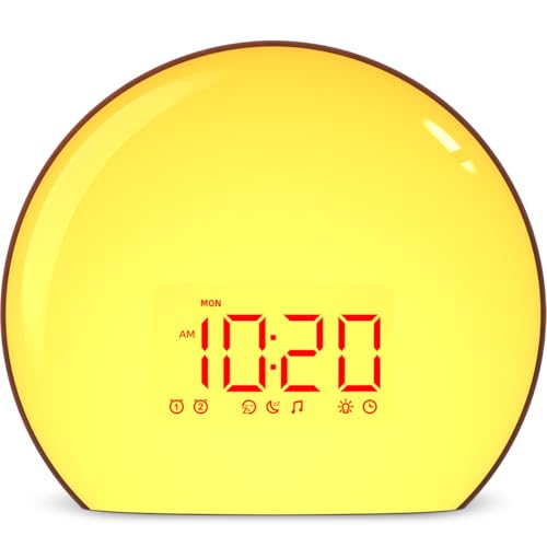 Magicteam Sunrise Alarm Clock Wake Up Clock Natural Sunset Simulation