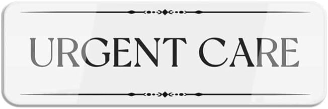Acrylic Urgent Care Sign - Self-Adhesive for Medical Offices, Clinics, and Healthcare Facilities, 3x9 Inch