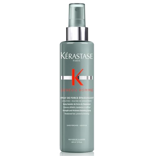 Kérastase Genesis Homme, Spray Espesante Anticaída, Para cabellos finos y debilitados, Spray de Force Épaississant, 150 ml