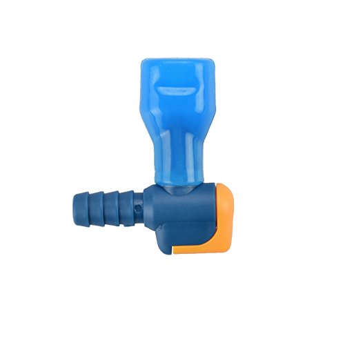 J.CARP ON-Off Switch Bite Valve Tube Nozzle Replacement for Hydration Pack Bladder (Blue-90 Degree)