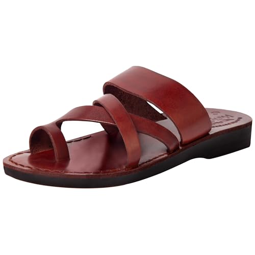 Mens/Womens Leather Biblical Sandals/Slides From Jerusalem (Shepherd's Field II)
