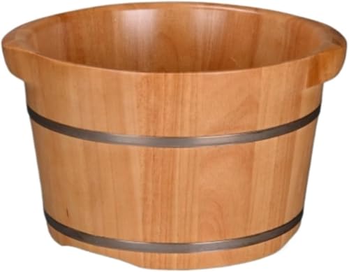 Barril para baño de pies de madera sin tapa miniatura 1