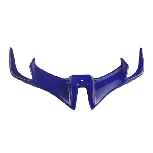 Aileron aérodynamique de moto bleu qui optimise la stabilité avant