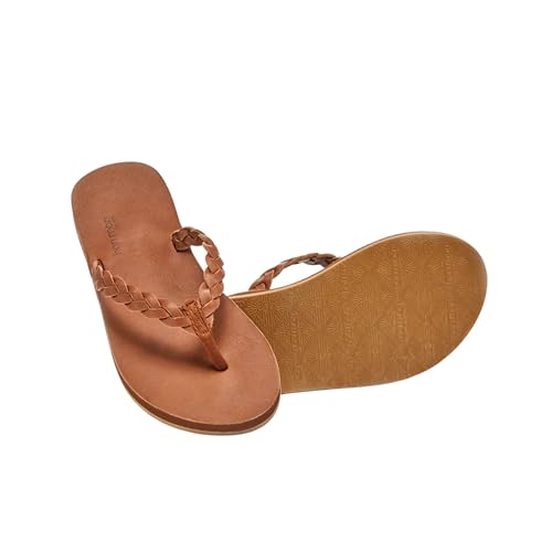 Hari Mari- Meadows Braided- Women's Classic Full Grain Leather Flip Flops with Braided Straps- No Break Ins, Firm Arch Support, and Beveled Edge to Reduce Tripping4