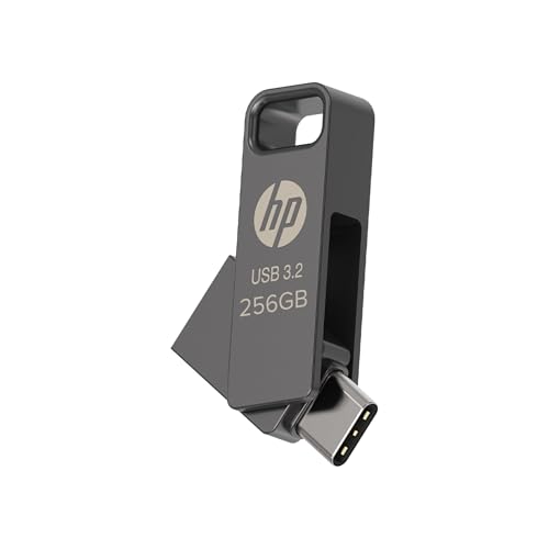 Image of HP 886C 256GB OTG Flash Drive 3.2 Rock /Metallic Swivel Design /Durable Metal Material