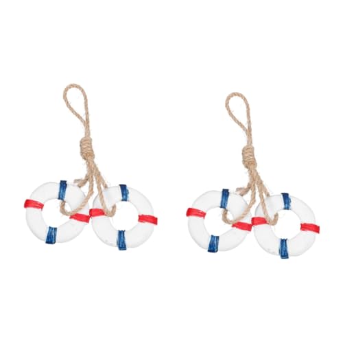 2 Piezas Ornamento mediterráneo decoración Colgante náutica decoración de la de Playa decoración de Pared Decoración de decoración del hogar Colgante náutico Mural Cabilock